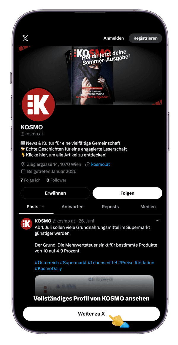 KOSMO auf X